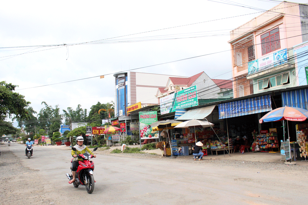 Một góc xã nông thôn mới Lộc Thành. Ảnh: T.C