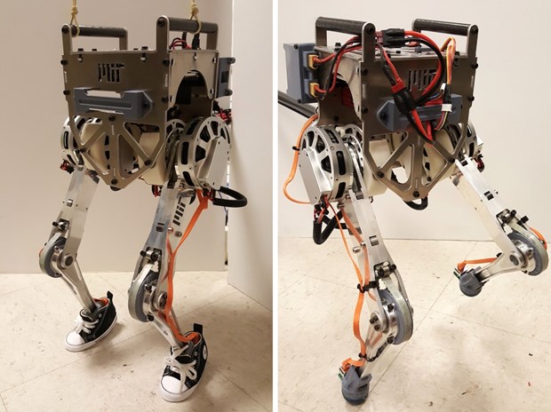 Robot bán thân, điều khiển từ xa và được gắn thêm hai chân