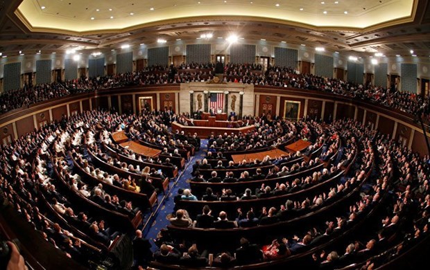 Quang cảnh buổi tranh luận tại Hạ viện Mỹ.