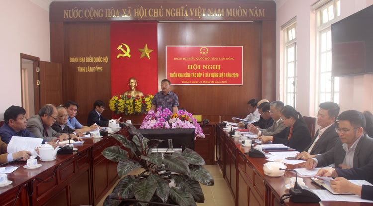 Đoàn ĐBQH đơn vị tỉnh Lâm Đồng triển khai công tác góp ý xây dựng luật năm 2020