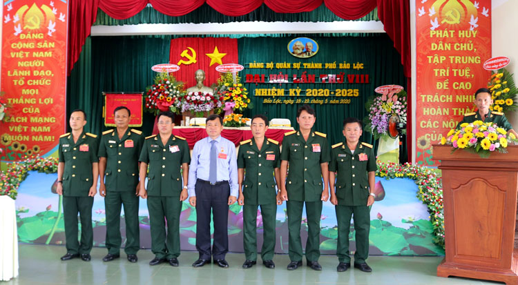 Ban Chấp hành Đảng bộ Quân sự TP Bảo Lộc nhiệm kỳ 2020 - 2025 ra mắt Đại hội