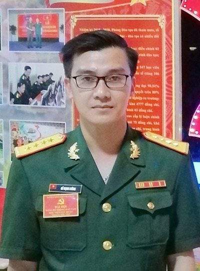 Đại úy Hồ Mạnh Cường hiện là một trong những sỹ quan trẻ đầy triển vọng của Học viện Lục quân