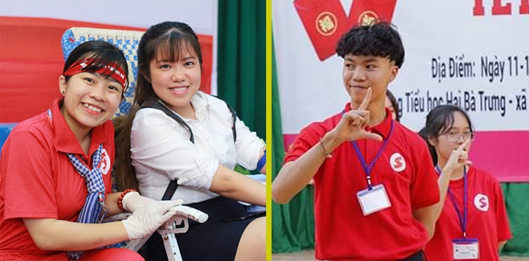 Ma Diên Lệ (ảnh trái) và Phan Quốc Huy (ảnh phải) trong màu áo Hành trình đỏ