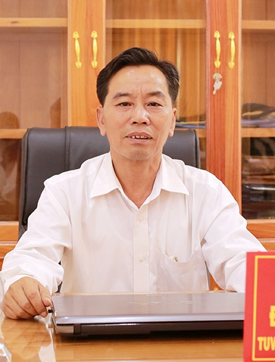 Bí thư Huyện ủy Đạ Huoai Nguyễn Quý Mỵ. Ảnh: Lê Hoa