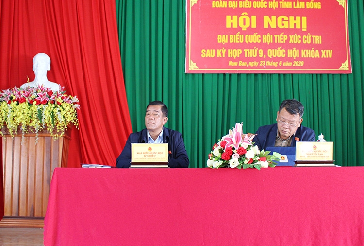 Đoàn ĐBQH đơn vị tỉnh Lâm Đồng tiếp xúc cử tri tại huyện Lâm Hà