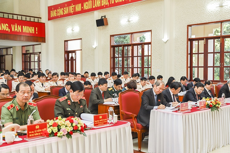 Lãnh đạo Tỉnh uỷ, UBND tỉnh, Ủy ban MTTQ Việt Nam và lãnh đạo Bộ Công an dự Đại hội