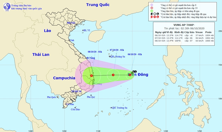 Thời tiết ngày 6/10: Mưa lớn Trung Bộ và Nam Bộ, không khí lạnh gây mưa vùng núi Bắc Bộ