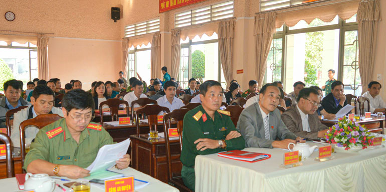 Lâm Hà: Tập huấn Luật Dân quân tự vệ và Luật Lực lượng dự bị động viên