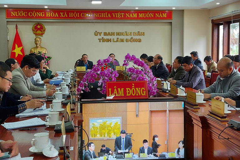 Các đại biểu tham dự tại điểm cầu Lâm Đồng