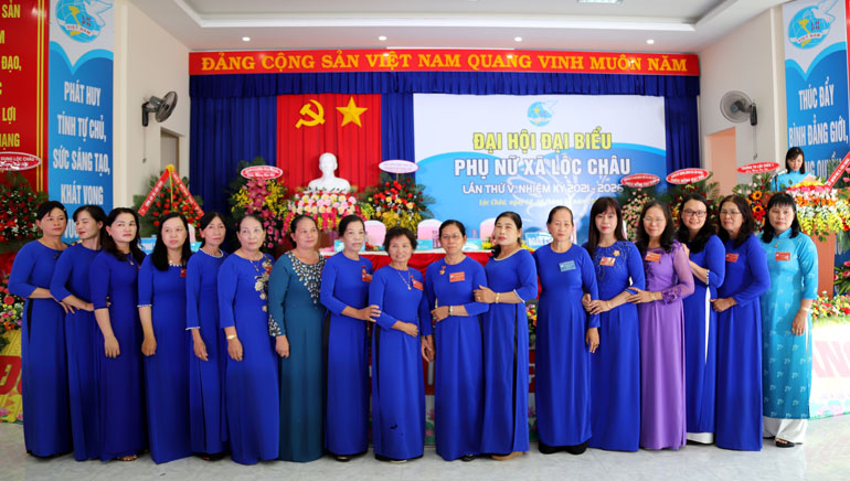 Ban Chấp hành Hội LHPN xã Lộc Châu nhiệm kỳ 2021 - 2026 ra mắt Đại hội