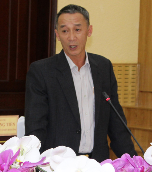 Chủ tịch UBND tỉnh Lâm Đồng Trần Văn Hiệp phát biểu tại buổi làm việc