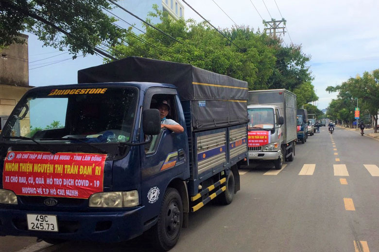 Đạ Huoai: Tặng gần 20 tấn nông sản giúp người dân TP Hồ Chí Minh chống dịch