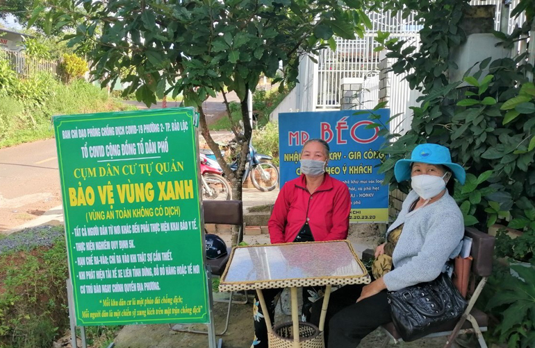 Các lực lượng tham gia bảo vệ “vùng xanh” trên địa bàn Phường 2 (TP Bảo Lộc)