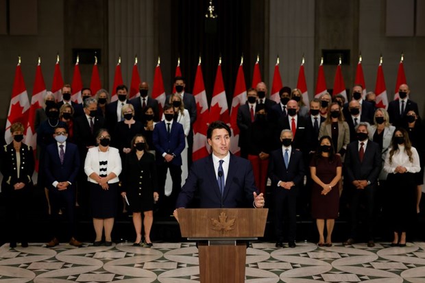 Thủ tướng Canada Justin Trudeau công bố thành viên nội các mới