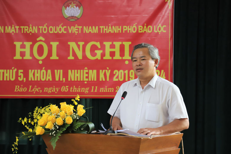 Ủy ban MTTQ Việt Nam TP Bảo Lộc khóa VI, nhiệm kỳ 2019 - 2024 tổ chức hội nghị lần thứ 5