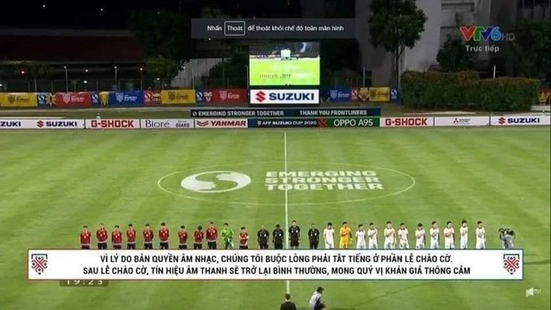 Ở các trận đấu tới của tuyển Việt Nam tại AFF Cup 2020, phần tiếng nhạc Quốc ca trong nghi lễ trước trận sẽ không bị tắt