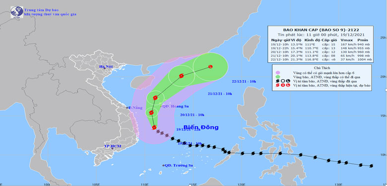 Lâm Đồng không chịu ảnh hưởng của hoàn lưu cơn bão số 9 trong 24 giờ tới