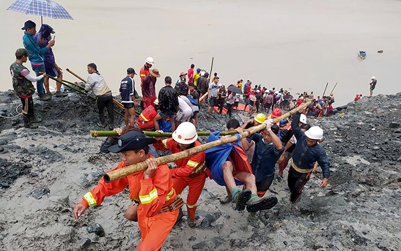 Sập mỏ tại Myanmar