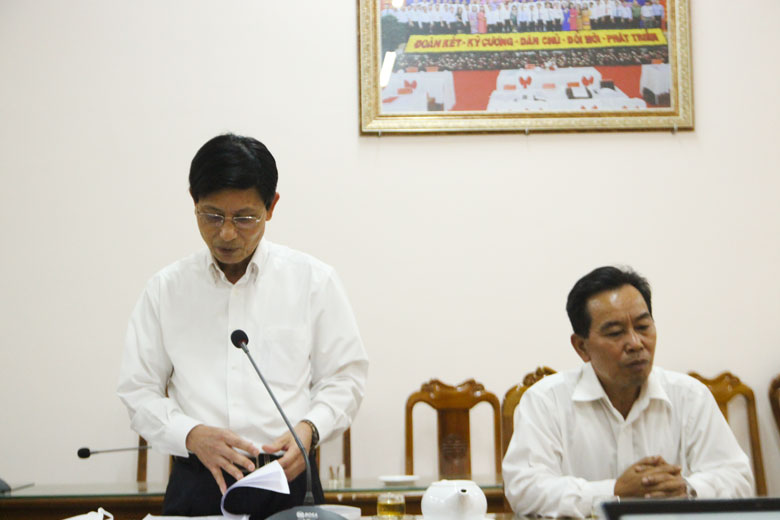 Chủ tịch UBND tỉnh Trần Văn Hiệp làm việc với huyện Đạ Huoai