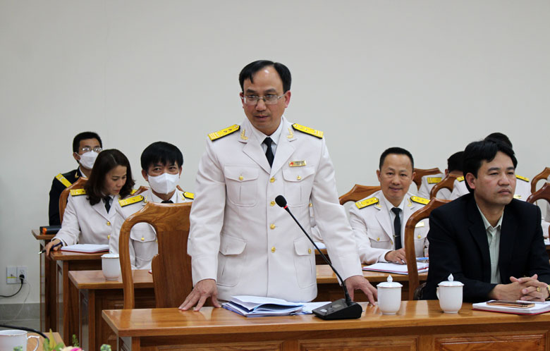 Ông Trần Phương - Cục trưởng Cục Thuế tỉnh Lâm Đồng phát biểu khai mạc hội nghị
