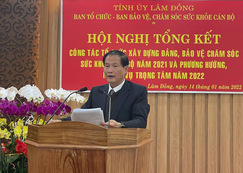 Đồng chí Nguyễn Trọng Ánh Đông - Ủy viên Ban Thường vụ, Trưởng Ban Tổ chức Tỉnh ủy phát biểu chỉ đạo
