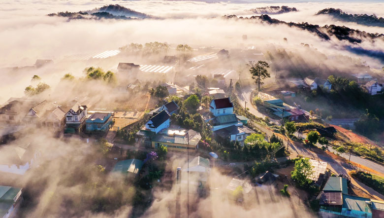 Quang cảnh khu vực Trại Mát sớm mai, thành phố Đà Lạt.