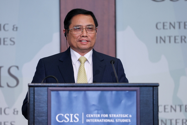 Thủ tướng Phạm Minh Chính phát biểu tại Trung tâm nghiên cứu Chiến lược và Quốc tế Hoa Kỳ (CSIS)