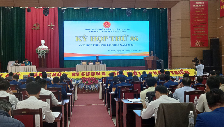 Kỳ họp thứ 6 HĐND huyện Di Linh