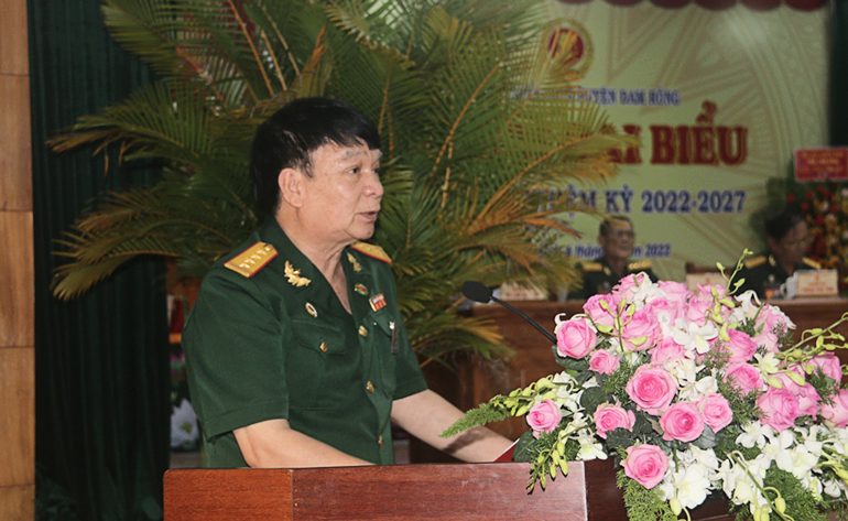 Đại tá Phạm Duy Bình – Phó Chủ tịch Hội CCB tỉnh Lâm Đồng phát biểu chỉ đạo Đại hội