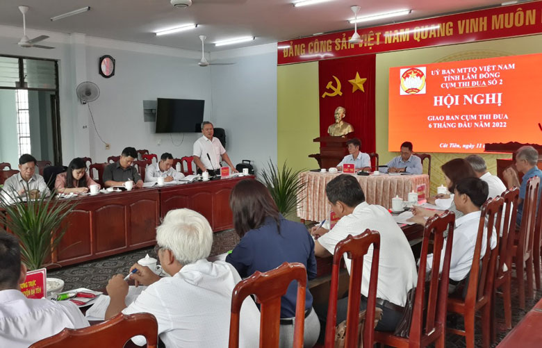 Cụm thi đua số 2 MTTQ Việt Nam giao ban sơ kết 6 tháng đầu năm 2022