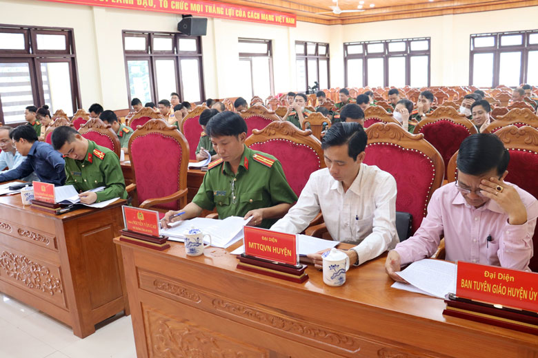 Công an huyện Di Linh sơ kết công tác Đảng và  triển khai nhiệm vụ công tác trọng tâm 6 tháng cuối năm 2022