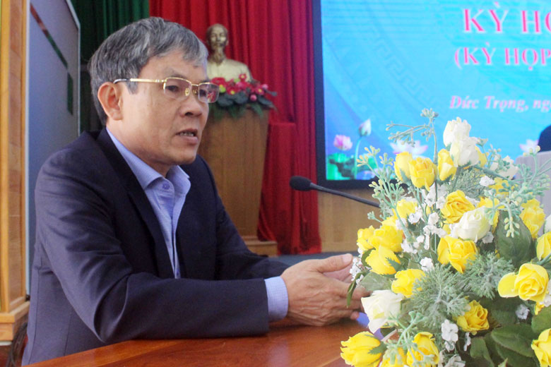 Đồng chí Nguyễn Văn Cường – Chủ tịch UBND huyện, tiếp thu giải trình ý kiến của đại biểu