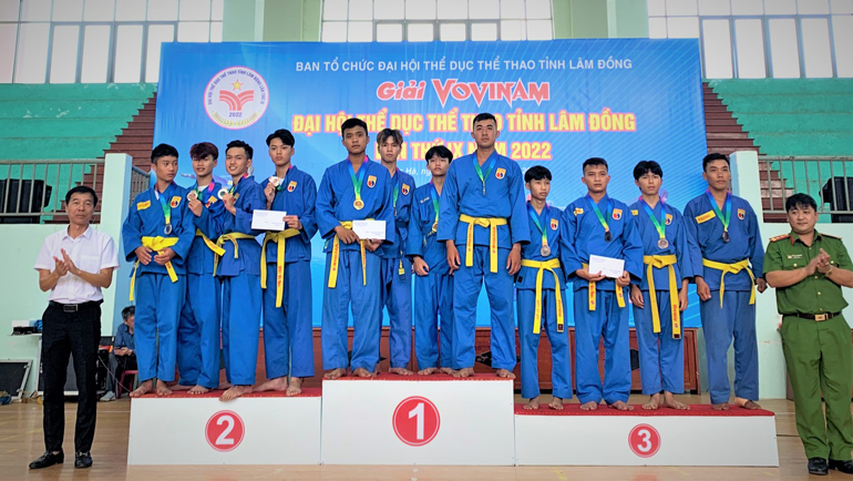 Trao 22 bộ huy chương tại Giải Vovinam Đại hội TDTT tỉnh Lâm Đồng lần IX