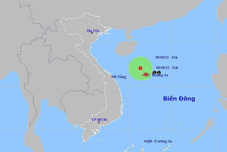Thời tiết ngày 8/8: Xuất hiện vùng áp thấp khu vực quần đảo Hoàng Sa
