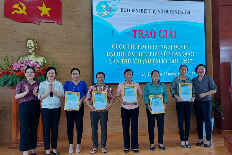 Đạ Tẻh: Gần 1.600 cán bộ, hội viên phụ nữ tham gia Cuộc thi tìm hiểu Nghị quyết Đại hội đại biểu Phụ nữ toàn quốc lần thứ XIII (nhiệm kỳ 2022-2027) và Điều lệ Hội