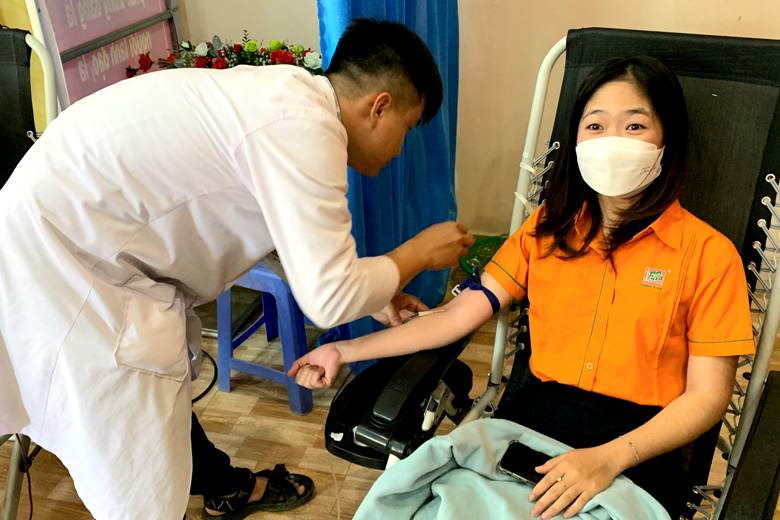 Bảo Lâm: Tiếp nhận 105 đơn vị máu tình nguyện