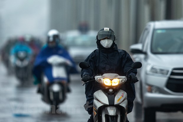Không khí lạnh tăng cường toàn Bắc Bộ, Thủ đô Hà Nội trời mưa rét