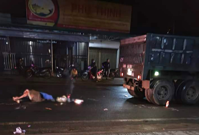 Hiện trường vụ tai nạn giao thông nghiêm trọng khiến 2 thanh niên từ Phú Yên lên huyện Bảo Lâm hái cà phê tử vong