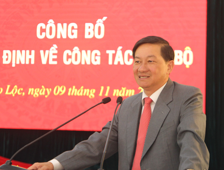 Đồng chí Tôn Thiện Đồng được điều động giữ chức vụ Bí thư Thành ủy Bảo Lộc