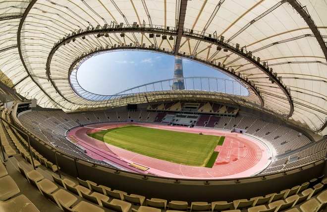 Một sân vận động được thiết kế rất đẹp tại World Cup 2022. Ảnh: Internet 