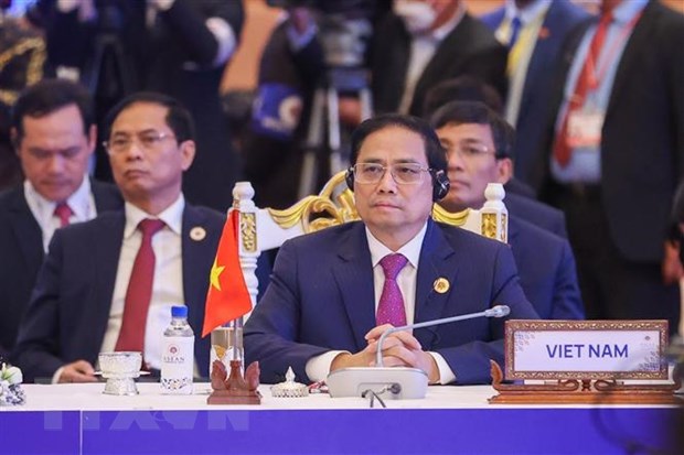 Thủ tướng Phạm Minh Chính dự Hội nghị Cấp cao ASEAN-Liên hợp quốc. (Ảnh: Dương Giang/TTXVN)