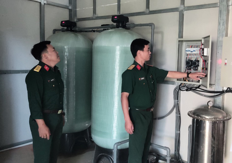 Công trình nước sạch do Bộ Chỉ huy Quân sự tỉnh Lâm Đồng trao tặng cho Ban Chỉ huy Quân sự huyện Đạ Tẻh được đưa vào sử dụng 
