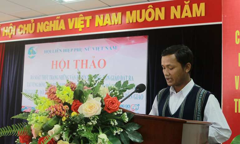 Đại diện người có uy tín trong cộng đồng tại Lâm Đồng tham luận