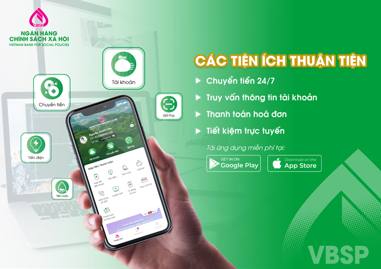 Ngân hàng Chính sách xã hội chi nhánh tỉnh Lâm Đồng triển khai dịch vụ VBSP SmartBanking