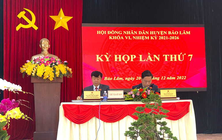 HĐND huyện Bảo Lâm khóa VI, khai mạc Kỳ họp thứ 7