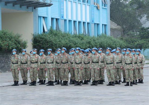 Các sỹ quan làm nhiệm vụ gìn giữ hòa bình Liên hợp quốc.